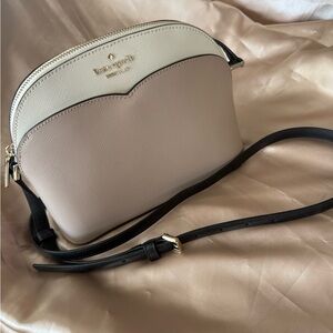 kate spade Two-Tone Cream and Blush Crossbody with Black Strap